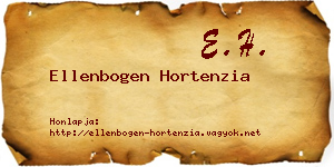 Ellenbogen Hortenzia névjegykártya