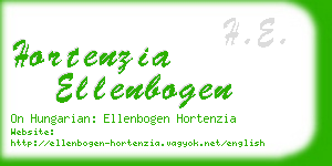 hortenzia ellenbogen business card